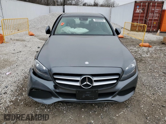2017 Mercedes-Benz C 300 with VIN 55SWF4KBXHU210325, listed as a Copart auction lot 48869295 with 49,331 mi miles and Salvage Title. Bid and sale history available at carsss.com. Image 5.
