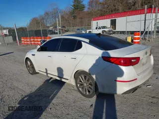 2015 Kia Optima SX Turbo with VIN 5XXGR4A65FG380362, listed as a IAAI auction lot 41443086 with 184,052 mi miles. Bid and sale history available at carsss.com. Image 3.