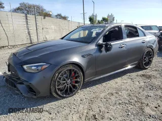 2024 Mercedes-Benz C 63 S AMG E Performance with VIN W1KAF8AB9RR214744, listed as a Copart auction lot 44844745 with 3,327 mi miles and Salvage title. Bid and sale history available at DreamBid. Image 1.