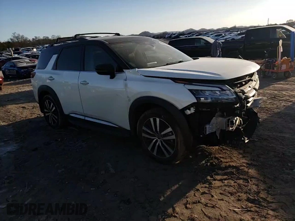 2023 Nissan Pathfinder Platinum z VIN 5N1DR3DH1PC234483, wystawiony jako Copart lot #43508515 z przebiegiem 33 399 mil mil oraz Szkoda całkowita • Salvage title. Historia ofert i sprzedaży dostępna na DreamBid. Obrazek 11.