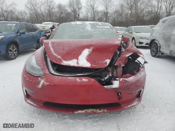 2022 Tesla Model 3 Long Range with VIN 5YJ3E1EBXNF131458, listed as a Copart auction lot 86305614 with 91,622 mi miles and Salvage Title. Bid and sale history available at carsss.com. Image 5.
