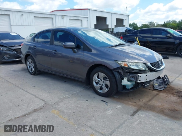 2014 Honda Civic Sedan LX with VIN 19XFB2F59EE079783, listed as a IAAI auction lot 42059609 with 179,922 mi miles. Bid and sale history available at carsss.com. Image 1.