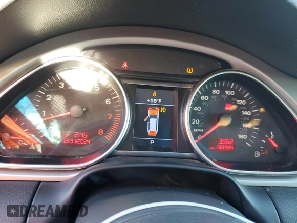 2009 Audi Q7 Premium Plus with VIN WA1AY74L89D001925, listed as a Copart auction lot 87180524 with 138,984 mi miles and Salvage title. Bid and sale history available at DreamBid. Image 9.