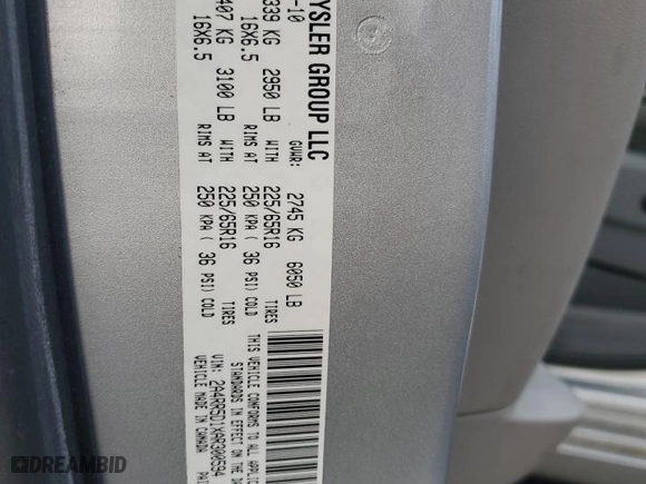 2010 Chrysler Town & Country Touring with VIN 2A4RR5D1XAR300594, listed as a Copart auction lot 83948724 with 139,929 mi miles and Salvage Title. Bid and sale history available at carsss.com. Image 13.