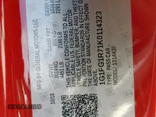 2019 Chevrolet Camaro 2SS z VIN 1G1FG1R71K0114323, wystawiony jako Copart lot #55443045 z przebiegiem 112 399 mil mil oraz Szkoda całkowita • Salvage title. Historia ofert i sprzedaży dostępna na DreamBid. Obrazek 12.