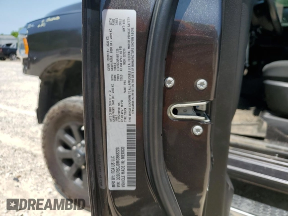 2021 Ram 2500 Tradesman with VIN 3C6UR5CJ0MG558223, listed as a Copart auction lot 58850235 with 44,540 mi miles and Salvage title. Bid and sale history available at DreamBid. Image 12.