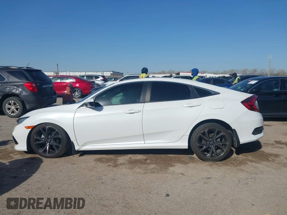 2020 Honda Civic Sedan Sport with VIN 19XFC2F8XLE016325, listed as a IAAI auction lot 41851007 with 68,310 mi miles. Bid and sale history available at carsss.com. Image 14.