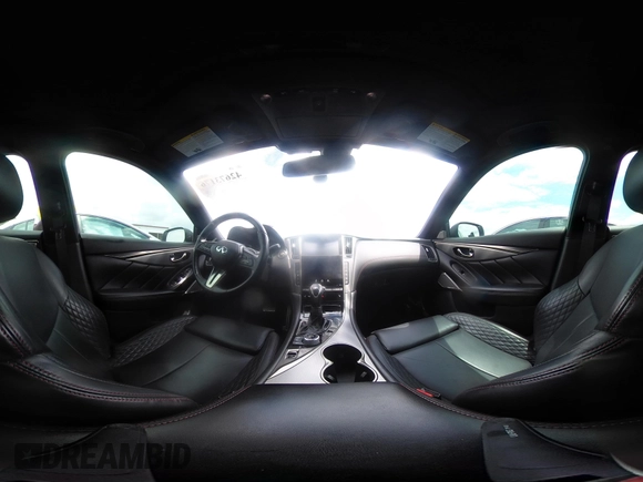 2018 Infiniti Q50 Red Sport 400 with VIN JN1FV7AR8JM481498, listed as a IAAI auction lot 42673176 with 100,332 mi miles and . Bid and sale history available at DreamBid. Image 21.