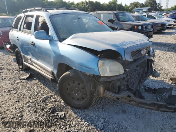 2003 Hyundai Santa Fe GLS with VIN KM8SC73D13U561890, listed as a Copart auction lot 69398864 with 0 mi miles and Salvage Title. Bid and sale history available at carsss.com. Image 4.