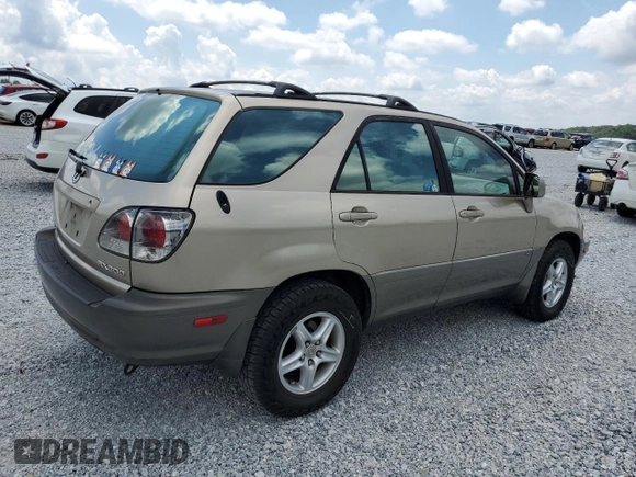 2001 Lexus RX 300 with VIN JTJGF10U410102261, listed as a Copart auction lot 62439124 with 159,012 mi miles and Salvage Title. Bid and sale history available at carsss.com. Image 3.