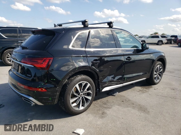 2022 Audi Q5 S line Premium Plus with VIN WA1EAAFY8N2110662, listed as a Copart auction lot 53669955 with 59,648 mi miles and Salvage title. Bid and sale history available at DreamBid. Image 3.