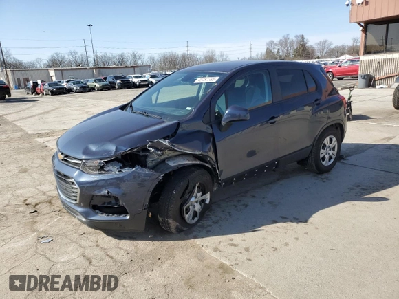 2019 Chevrolet Trax LS with VIN 3GNCJKSB7KL161155, listed as a Copart auction lot 49482395 with 57,465 mi miles and Salvage Title. Bid and sale history available at carsss.com. Image 1.