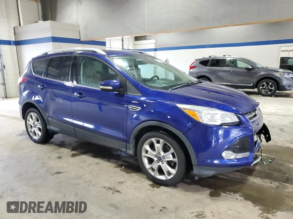 2014 Ford Escape Titanium with VIN 1FMCU9JX8EUC41088, listed as a Copart auction lot 52568435 with 114,907 mi miles and Salvage Title. Bid and sale history available at DreamBid. Image 4.