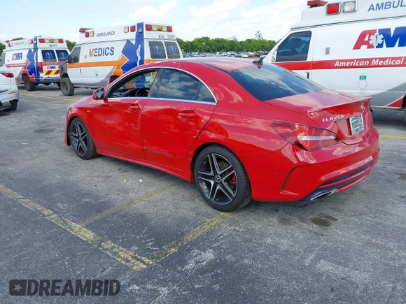 2018 Mercedes-Benz CLA 250 with VIN WDDSJ4EBXJN545852, listed as a IAAI auction lot 41702396 with 84,414 mi miles and . Bid and sale history available at DreamBid. Image 3.