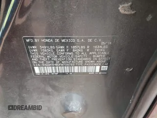 2015 Honda Fit EX-L with VIN 3HGGK5H80FM709762, listed as a IAAI auction lot 41617215 with Not Provided miles and . Bid and sale history available at DreamBid. Image 9.
