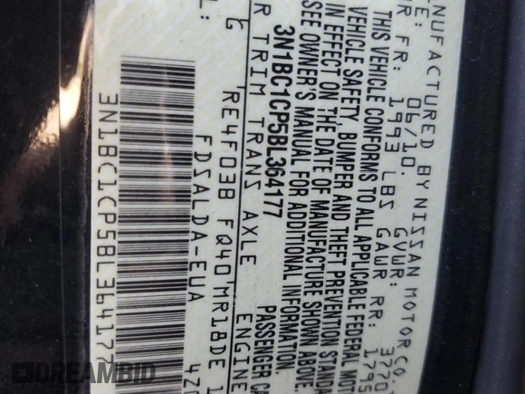 2011 Nissan Versa 1.8 S with VIN 3N1BC1CP5BL364177, listed as a Copart auction lot 53065025 with 165,766 mi miles and Salvage Title. Bid and sale history available at carsss.com. Image 15.