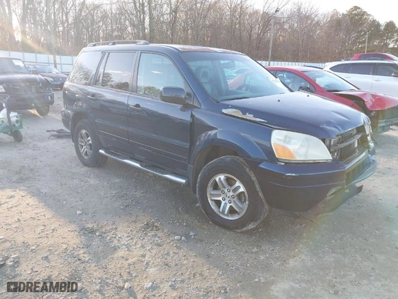 2004 Honda Pilot EX with VIN 2HKYF18564H566356, listed as a IAAI auction lot 41226359 with 363,625 mi miles. Bid and sale history available at carsss.com. Image 1.
