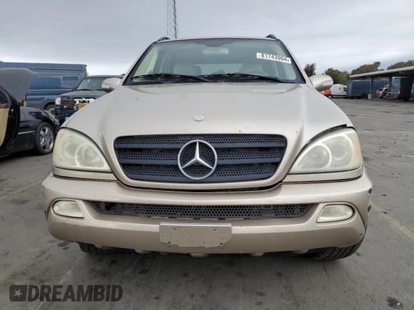 2002 Mercedes-Benz M-Class with VIN 4JGAB54E32A363452, listed as a Copart auction lot 81743994 with 147,376 mi miles and Salvage Title. Bid and sale history available at carsss.com. Image 5.