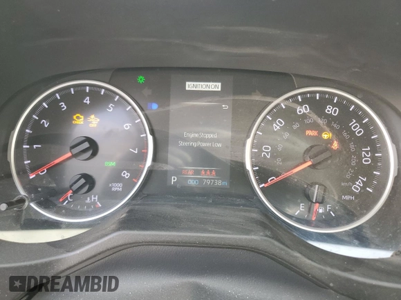 2020 Toyota RAV4 XLE Premium with VIN 2T3C1RFV9LC036563, listed as a Copart auction lot 50310165 with 79,738 mi miles and Salvage Title. Bid and sale history available at carsss.com. Image 9.
