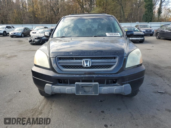 2003 Honda Pilot EX with VIN 2HKYF18463H605646, listed as a Copart auction lot 84738854 with 233,964 mi miles and Salvage Title. Bid and sale history available at DreamBid. Image 5.