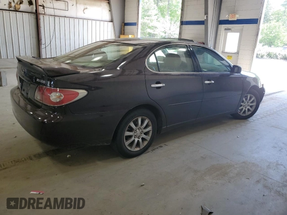 2003 Lexus ES 300 with VIN JTHBF30G030105503, listed as a Copart auction lot 53875065 with 332,920 mi miles and Salvage Title. Bid and sale history available at DreamBid. Image 3.
