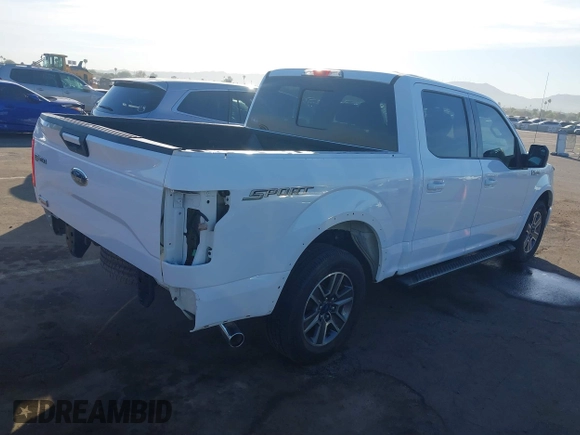 2017 Ford F-150 XL with VIN 1FTEW1CF6HKC96054, listed as a IAAI auction lot 40856897 with 106,387 mi miles. Bid and sale history available at carsss.com. Image 4.