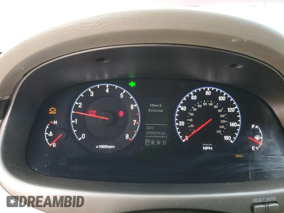 2009 Hyundai Azera Limited with VIN KMHFC46F49A358970, listed as a Copart auction lot 82125714 with 208,090 mi miles and Salvage Title. Bid and sale history available at DreamBid. Image 9.