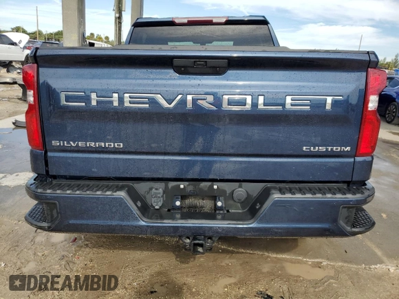 2022 Chevrolet Silverado 1500 Custom with VIN 1GCPWBEK0NZ234645, listed as a Copart auction lot 87376734 with 44,332 mi miles and Non Repairable. Bid and sale history available at DreamBid. Image 6.