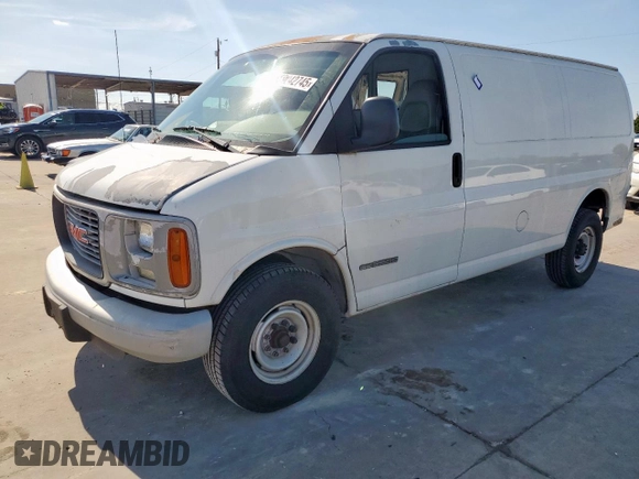 2000 GMC Savana z VIN 1GTHG35R8Y1229622, wystawiony jako Copart lot #59042745 z przebiegiem 85 409 mil mil oraz Szkoda całkowita • Salvage title. Historia ofert i sprzedaży dostępna na DreamBid. Obrazek 1.