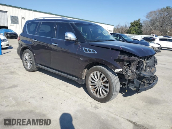 2015 Infiniti QX80 with VIN JN8AZ2ND4F9770423, listed as a Copart auction lot 48514955 with 88,688 mi miles and Salvage title. Bid and sale history available at DreamBid. Image 4.