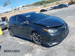 2018 Toyota Corolla iM with VIN JTNKARJE2JJ563126, listed as a IAAI auction lot 41717970 with 89,956 mi miles. Bid and sale history available at carsss.com. Image 1.