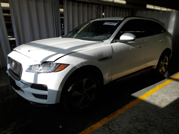 2018 Jaguar F-PACE 25t Premium with VIN SADCJ2FX1JA328814, listed as a Copart auction lot 48051255 with 96,428 mi miles and Clean Title. Bid and sale history available at carsss.com. Image 1.