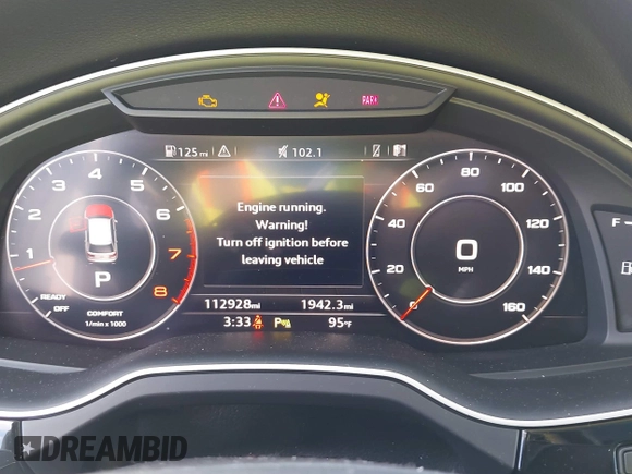 2017 Audi Q7 Premium Plus with VIN WA1LABF73HD018713, listed as a IAAI auction lot 41492243 with 112,928 mi miles. Bid and sale history available at carsss.com. Image 7.