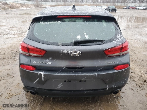 2018 Hyundai Elantra GT Sport with VIN KMHH55LC6JU078361, listed as a Copart auction lot 87024854 with 81,649 mi miles and Salvage Title. Bid and sale history available at carsss.com. Image 6.