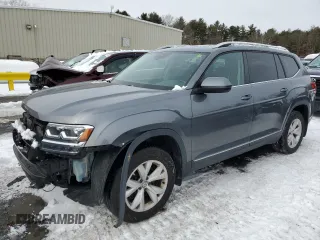 2018 Volkswagen Atlas 3.6L V6 SEL with VIN 1V2MR2CA3JC538424, listed as a Copart auction lot 44353315 with 129,077 mi miles and Salvage Title. Bid and sale history available at carsss.com. Image 1.