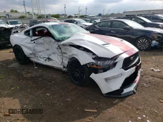 2019 Ford Mustang GT with VIN 1FA6P8CF4K5132002, listed as a Copart auction lot 58768795 with 9,615 mi miles and Salvage title. Bid and sale history available at DreamBid. Image 4.