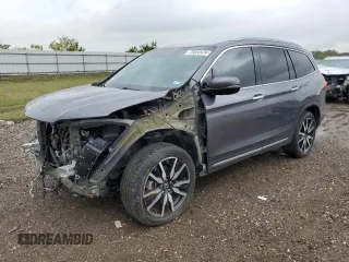 2019 Honda Pilot Touring 8-Passenger with VIN 5FNYF5H99KB043340, listed as a Copart auction lot 75853434 with 73,083 mi miles and Salvage Title. Bid and sale history available at carsss.com. Image 1.