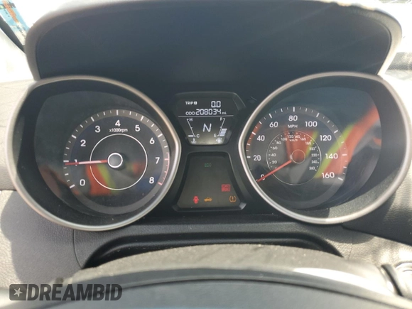 2013 Hyundai Elantra Limited z VIN 5NPDH4AE7DH344218, wystawiony jako Copart lot #57230455 z przebiegiem 208 034 mil mil oraz Szkoda całkowita • Salvage title. Historia ofert i sprzedaży dostępna na DreamBid. Obrazek 9.