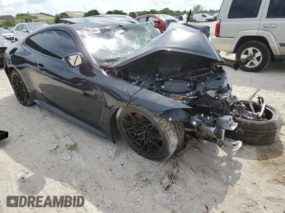 2023 BMW M4 Competition with VIN WBS33AZ03PCM43953, listed as a Copart auction lot 70176304 with 0 mi miles and Salvage Title. Bid and sale history available at carsss.com. Image 4.