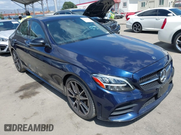 2020 Mercedes-Benz C 300 with VIN WDDWF8DB6LR527033, listed as a IAAI auction lot 41958754 with 43,406 mi miles and . Bid and sale history available at carsss.com. Image 1.