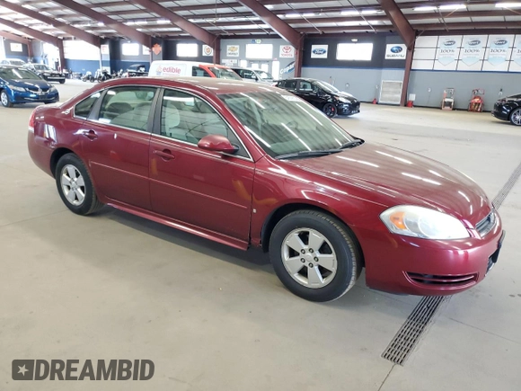 2009 Chevrolet Impala LT with VIN 2G1WT57K491112915, listed as a Copart auction lot 54559825 with 87,602 mi miles and Salvage Title. Bid and sale history available at DreamBid. Image 4.