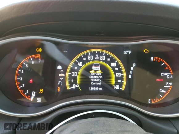 2019 Dodge Durango SXT Plus with VIN 1C4RDJAG1KC576310, listed as a Copart auction lot 84942544 with 126,389 mi miles and Salvage title. Bid and sale history available at DreamBid. Image 9.