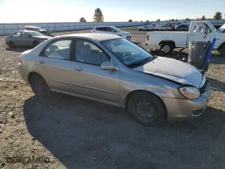 2007 Kia Spectra EX with VIN KNAFE121675381869, listed as a Copart auction lot 75306354 with 171,044 mi miles and Salvage Title. Bid and sale history available at carsss.com. Image 4.