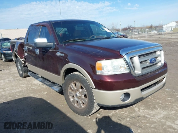 2008 Ford F-150 XLT with VIN 1FTPW12548KD59833, listed as a IAAI auction lot 41764806 with 128,606 mi miles. Bid and sale history available at carsss.com. Image 1.