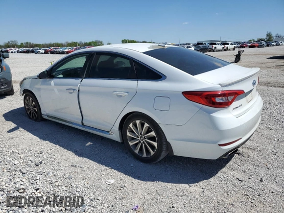 2015 Hyundai Sonata Limited with VIN 5NPE34AF7FH101524, listed as a Copart auction lot 52241465 with 136,586 mi miles and Salvage Title. Bid and sale history available at DreamBid. Image 2.