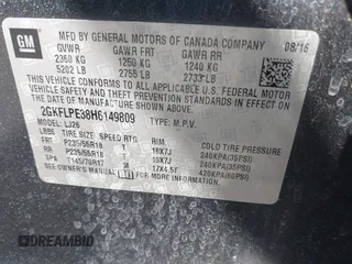 2017 GMC Terrain SLT z VIN 2GKFLPE38H6149809, wystawiony jako IAAI lot #41992273 z przebiegiem 126 183 mil mil oraz . Historia ofert i sprzedaży dostępna na DreamBid. Obrazek 9.