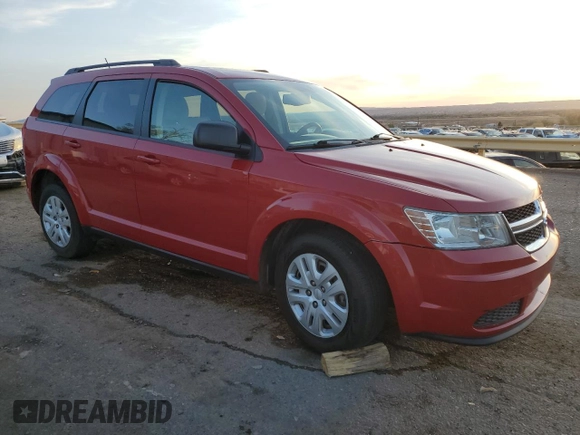 2016 Dodge Journey American Value with VIN 3C4PDCABXGT185692, listed as a Copart auction lot 52123065 with 40,963 mi miles and Salvage Title. Bid and sale history available at DreamBid. Image 4.