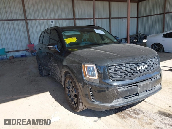 2022 Kia Telluride SX with VIN 5XYP5DHC8NG247726, listed as a IAAI auction lot 41634676 with 63,024 mi miles and . Bid and sale history available at carsss.com. Image 1.