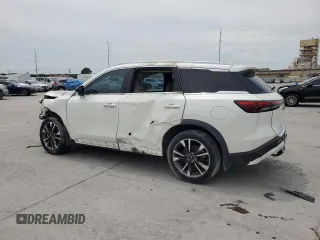 2023 Infiniti QX60 Luxe z VIN 5N1DL1FR4PC353091, wystawiony jako Copart lot #64525105 z przebiegiem Nie podano mil oraz Szkoda całkowita • Salvage title. Historia ofert i sprzedaży dostępna na DreamBid. Obrazek 2.