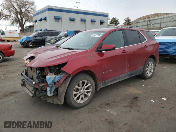 2018 Chevrolet Equinox LT with VIN 3GNAXSEV4JS530280, listed as a Copart auction lot 45481235 with 116,804 mi miles and Salvage Title. Bid and sale history available at carsss.com. Image 1.